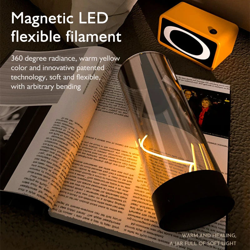 Magnetic Table Lamp with Movable Filament