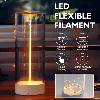 Magnetic Table Lamp with Movable Filament