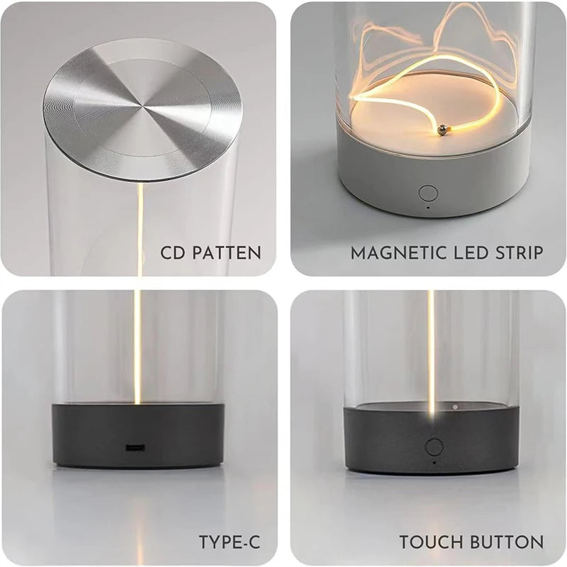 Magnetic Table Lamp with Movable Filament